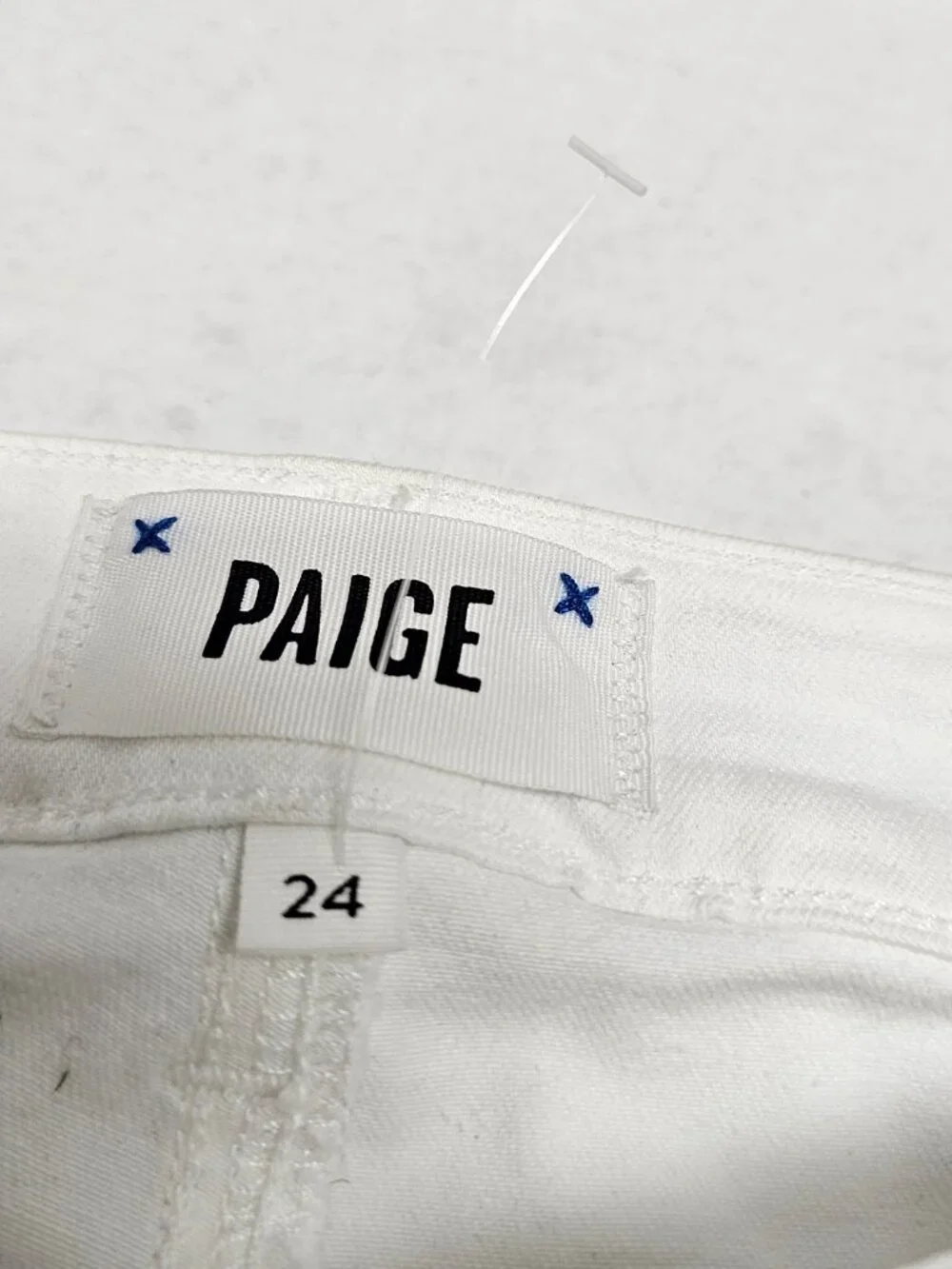New Paige White VERDUGO ANKLE Skinny Denim Jeans Zip Stretch Pants Read 24